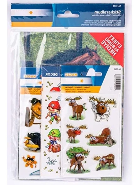 A5 Boyutunda 3 Lü Sticker Albüm Seti ürün görseli 1