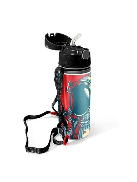600 ml Kapasiteli Pipetli Alüminyum Matara - Resim 2