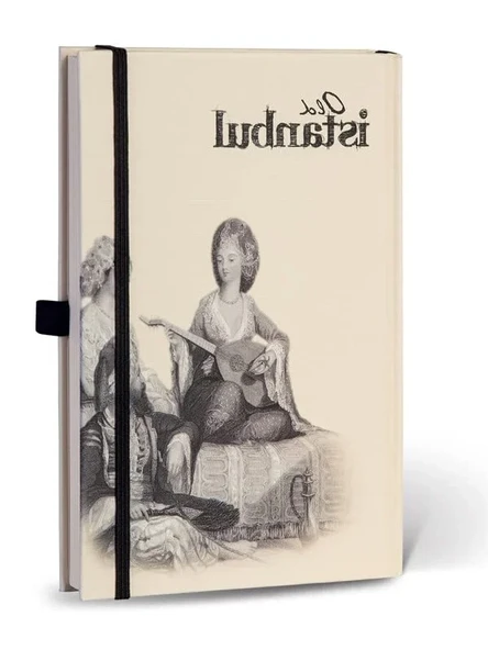 Eski İstanbul Temalı Çizgili Lastikli Journal ürün görseli 1