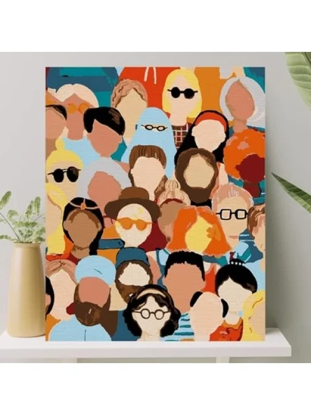 Sayılarla Boyama Tuval Seti - Fırça ve Boya Dahil, 40x50 CM ürün görseli 1