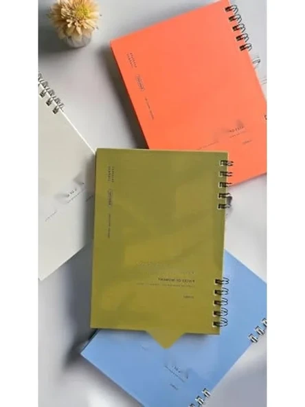 Çizgili A5 Spiralli Defter - 80 Yaprak - Resim 3
