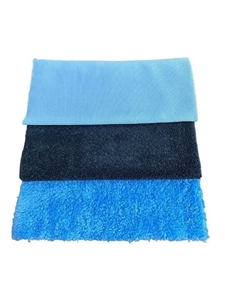 3'lü Mikrofiber Araç Temizlik Seti - Cam, Parlatma ve Kurulama Bezi ürün görseli 1
