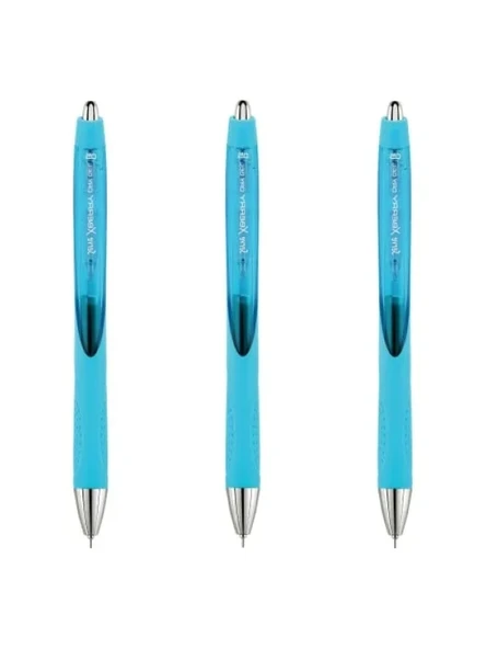 0.5 mm İğne Uçlu Turkuaz Jel Kalem, 3'lü Set ürün görseli 1