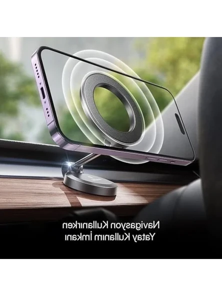 360 Derece Dönebilen Araç Telefon Tutucusu - Resim 3
