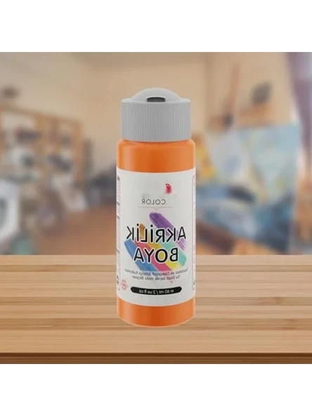 60ml Turuncu Akrilik Boya - Resim 2