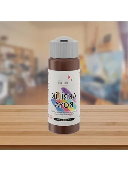 Kahverengi Akrilik Boya, 60 ml - Resim 2