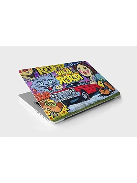 Kırmızı Araba Temalı Laptop Sticker, Notebook Kaplama Etiketi ürün görseli 1