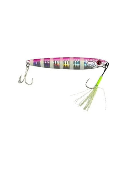80gr Ağırlığında Pembe Zebra Glow Jig ürün görseli 1
