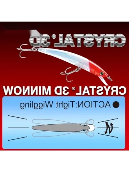 130mm 3D Prizmatik Yüzer Sert Balık - Resim 3