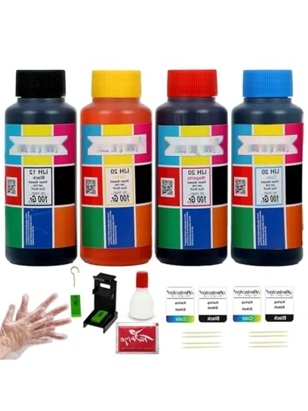 Yazıcı Kartuş Dolum Seti - 4x100 gr Solüsyonlu ürün görseli 1
