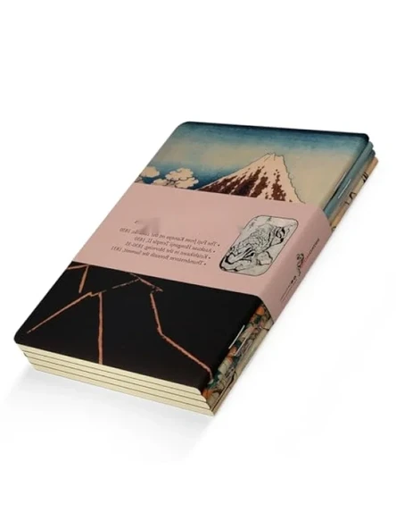 Hokusai Temalı A6 4'lü Defter Seti - Çizgisiz, 192 Sayfa ürün görseli 1