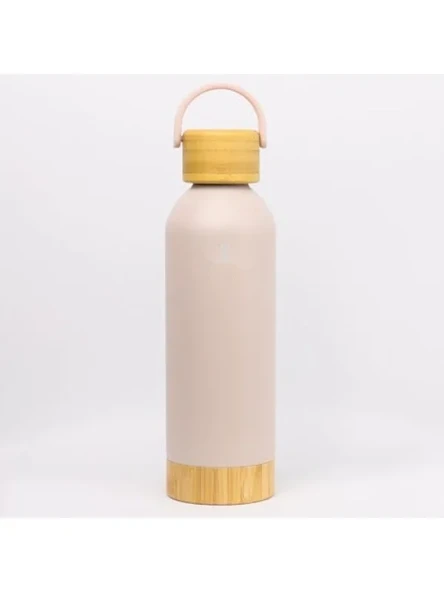 500 ml Kapasiteli Sızdırmaz Matara - Doğal Bambu Taban ürün görseli 1