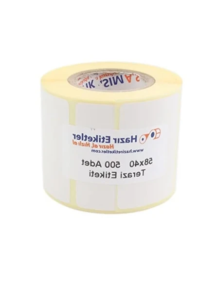Eko Termal Terazi Etiketi - 58mm x 40mm - 500 Adet Ruloda ürün görseli 1