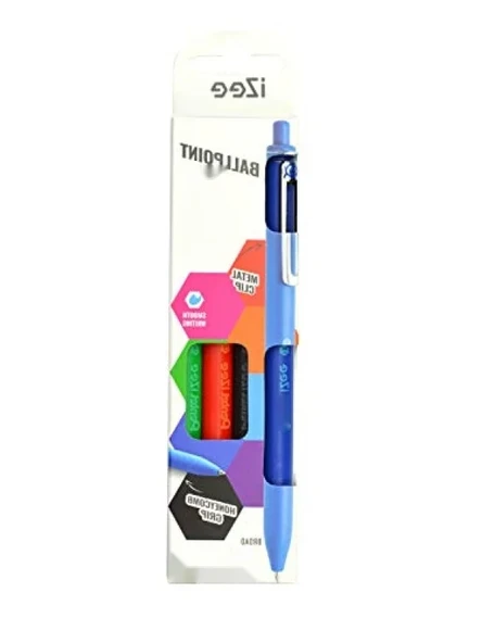 1.0 mm Yağ Bazlı Mekanizmalı Roller Kalem - 4'lü Set ürün görseli 1