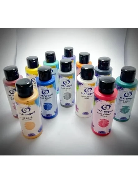 12 Renkli Akrilik Boya Seti - 100 mL - Resim 3