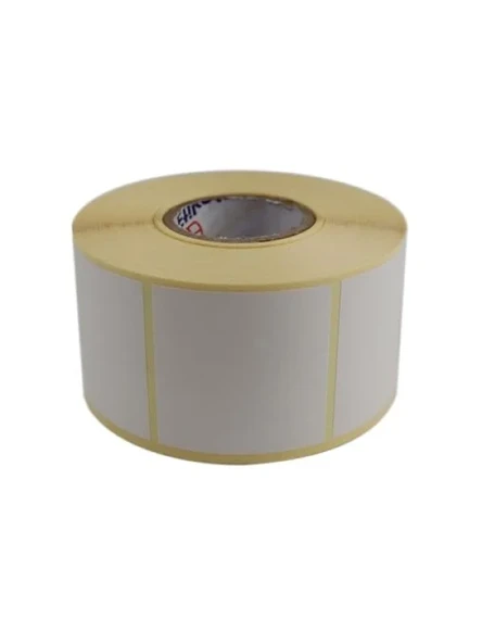1000 Adet 50mm x 50mm Baskısız Vellum Etiket Rulosu ürün görseli 1