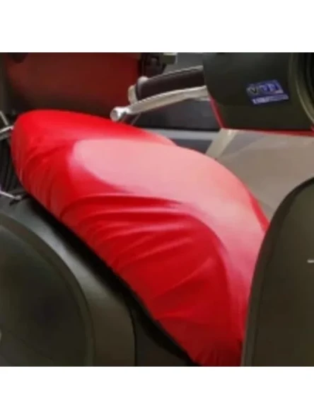Kırmızı Deri Motosiklet Sele Kılıfı, Özel İsim ve Model Uyumlu ürün görseli 1