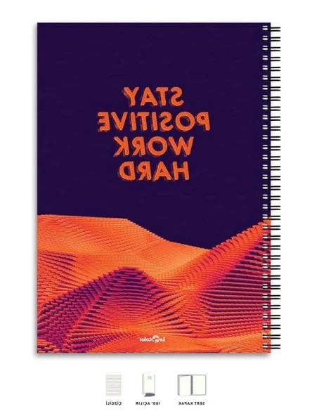 A4 Çizgili Defter, 200 Sayfa, Stay Energy Tasarım ürün görseli 1