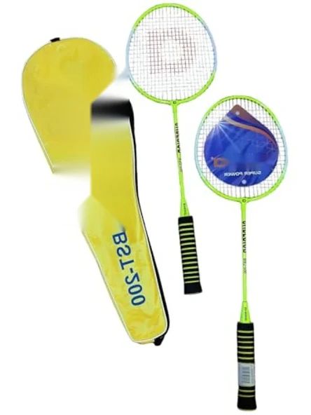 Sarı Renkli Badminton Raket Seti ürün görseli 1
