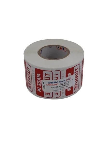 50mm x 30mm Kuşe Etiket - 1000 Adet ürün görseli 1