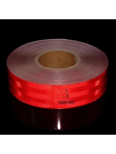 Tüvtürk Onaylı Kırmızı Reflektör Bant, 1 Metre Boy ve 5 cm Genişlik ürün görseli 1