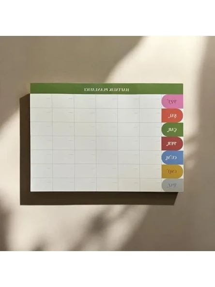 A4 Haftalık Masa Planlayıcı, Minimal Tasarım, 80 Yaprak ürün görseli 1