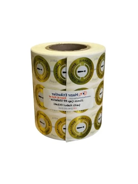2500 Adet PP Metalize Kalite Kontrol Etiketi 25mm Çap ürün görseli 1