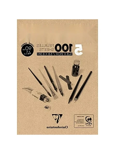 A4 Boyutunda Yapışkan Kenarlı Kraft Defter ürün görseli 1