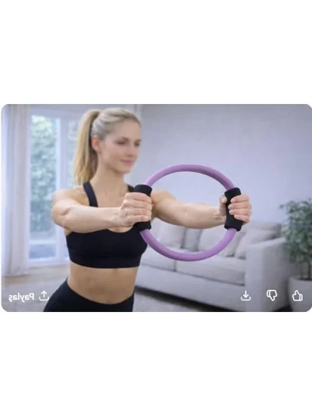 Mor Renk Pilates Çemberi - 35 cm Çap - Resim 2