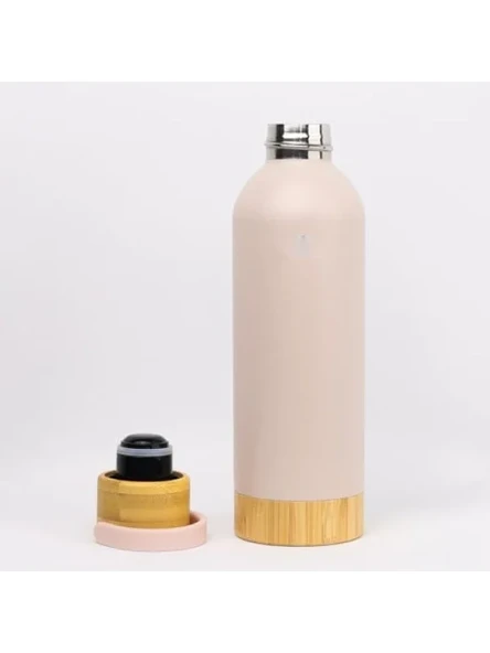 500 ml Kapasiteli Sızdırmaz Matara - Doğal Bambu Taban - Resim 2