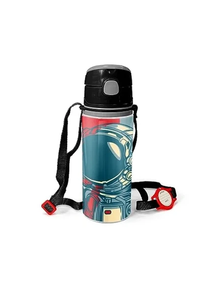 600 ml Kapasiteli Pipetli Alüminyum Matara ürün görseli 1