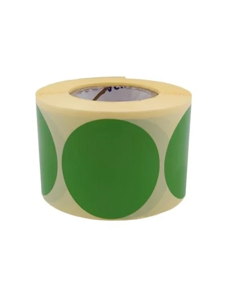 50mm x 50mm Kendinden Yapışkanlı Kuşe Daire Etiket Seti - 500 Adet ürün görseli 1