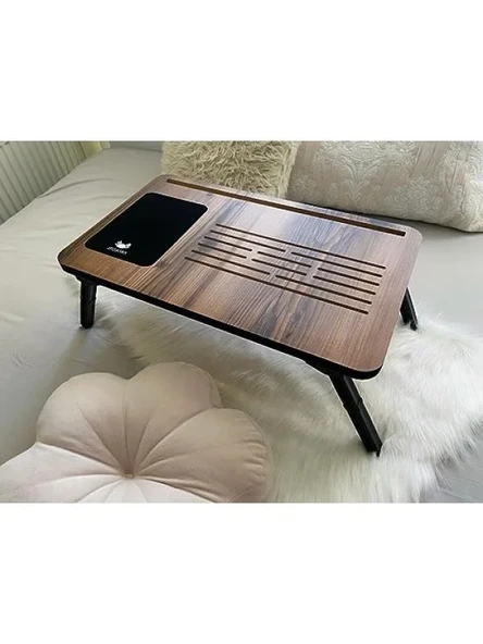 Katlanır Laptop Sehpası - Telefon ve Tablet Bölmeli ürün görseli 1