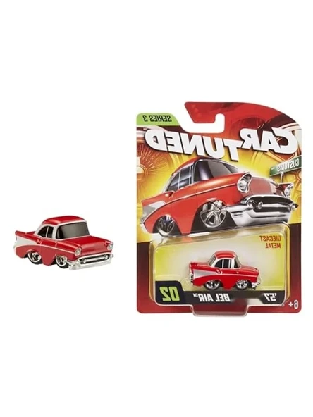 1957 Chevy Bel Air - Kırmızı Custom Koleksiyon Araba ürün görseli 1