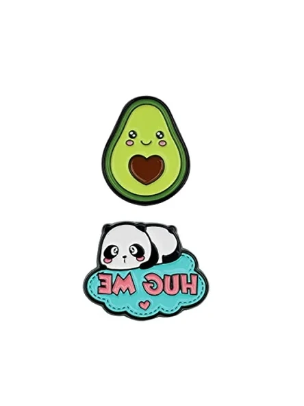 Dekoratif Metal Avokado Tasarımlı Sticker Seti - 10 Parça ürün görseli 1