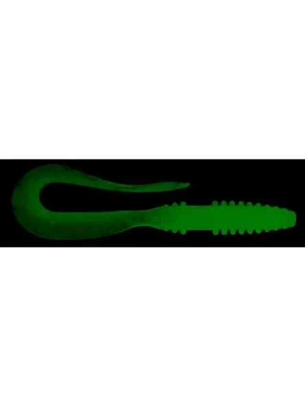 2.5" Silikon Yem - Şeffaf Chartreuse Glow Renk - Resim 2
