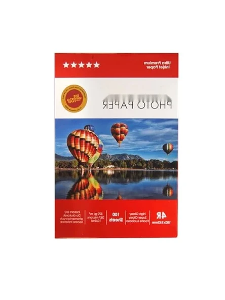 10x15 cm Ultra Premium 100 Adet Mürekkep Yazıcı Uyumlu Fotoğraf Kağıdı ürün görseli 1