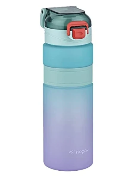 800ml Kaydırmaz Silikon Gövde Motivasyon Su Matarası ürün görseli 1