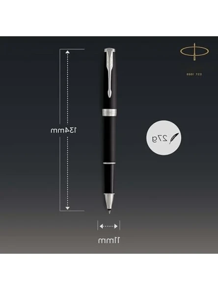 Mat Siyah Roller Kalem - Paslanmaz Çelik - Resim 2