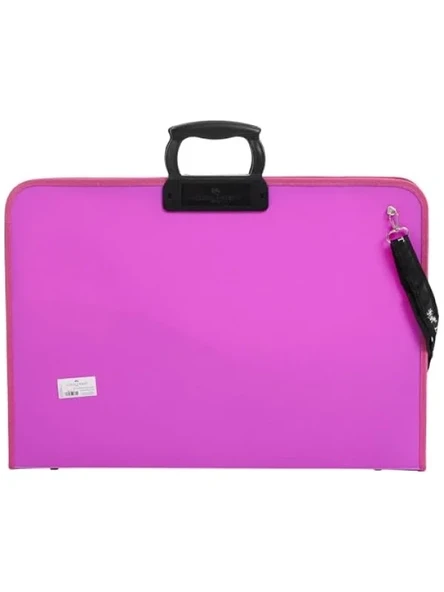 Pembe Proje Çantası, Taşıma Askılığı, Şeffaf Kalemlik ürün görseli 1