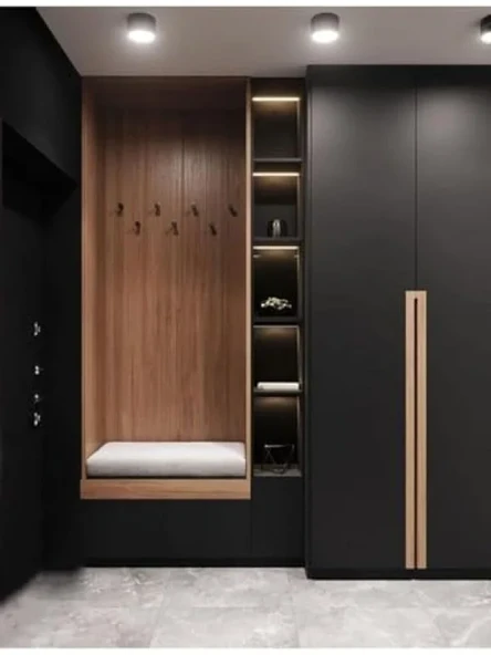 Mat Siyah Mobilya Dolap Kaplama Folyosu - 61 cm x 1 metre ürün görseli 1