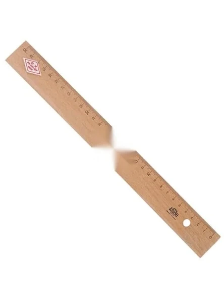 Modern Tasarımlı Ahşap Cetvel, 30 cm ürün görseli 1