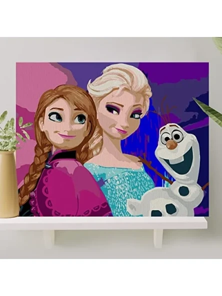 Sayılarla Boyama Tuval Seti Fırça ve Boya Dahil (Çıtalı) 40x50 CM ürün görseli 1