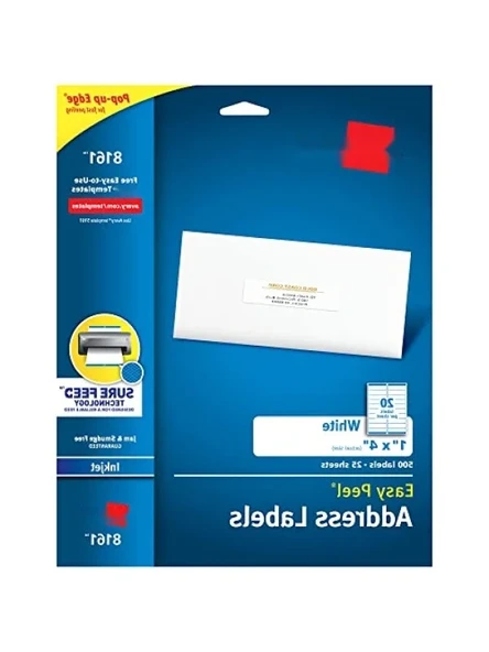 Kalıcı Yapıştırıcı Etiketler - 2,54 cm x 10,16 cm, 500 Adet ürün görseli 1