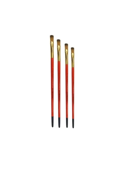 4'lü Sentetik Akrilik Boya Fırça Seti, 2.5mm Genişlik ürün görseli 1
