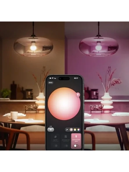 Renkli Akıllı E27 Ampul - 8W, 806 Lumen, Bluetooth Kontrol - Resim 2
