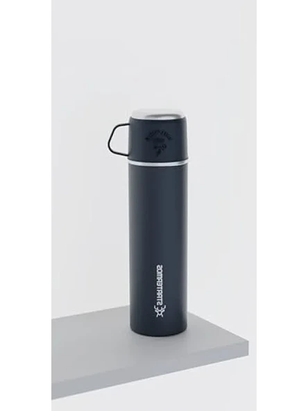 500 ml Kapasiteli Çelik Termos - Bardaklı Tasarım ürün görseli 1