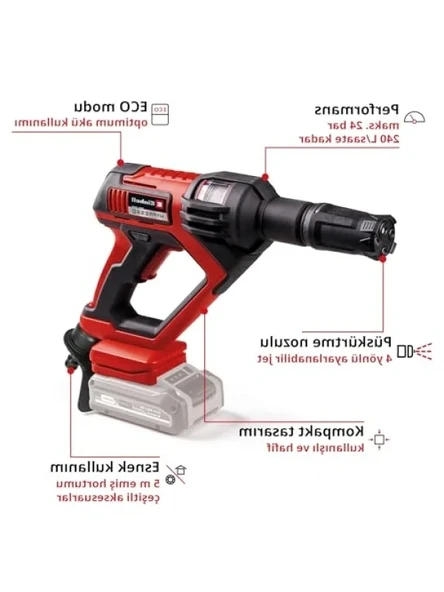 Einhell Akülü Basınçlı Yıkama Tabancası - HYPRESSO 18/24-1 - Resim 3
