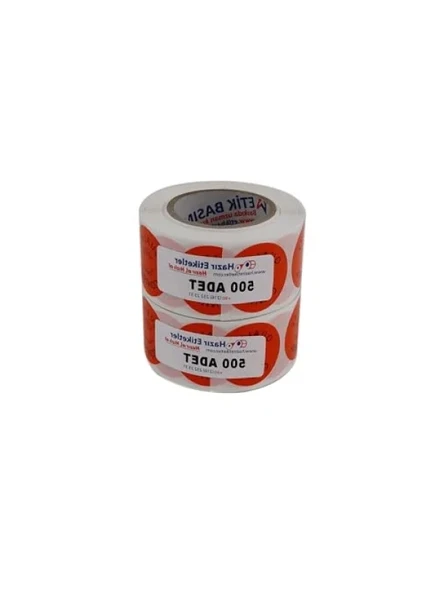 Turuncu Zemin Siyah Baskılı Kalite Kontrol Etiketi, 30mm Çap, 1000 Adet ürün görseli 1