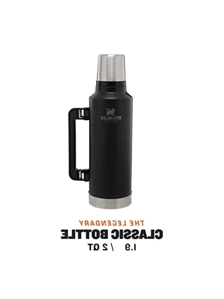Mat Siyah 1.9 Litre Vakumlu Termos - Resim 3